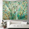 Plant, Flower, and Bird Tapestry Simple Nordic Style Wall Hanging Cloth Hippie Bohemian Home Dormitory Aesthetic Wall Decoration