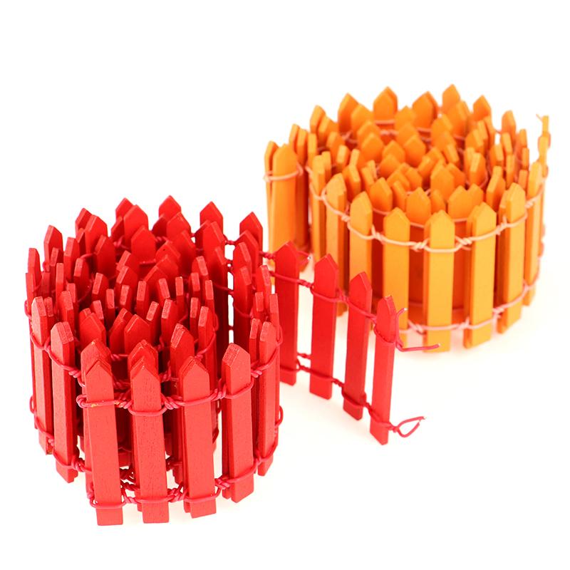 New 100*5Cm Diy Mini Small Fence Barrier Wooden Craft Miniature Fairy Garden For