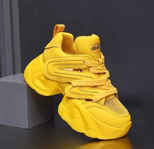 Modische Damen-Sneaker mit optischer Sohle, Casual, Atmungsaktiv, Schnürschuhe, Mode, Outdoor-Walking, Rosa, Herbst, 2024