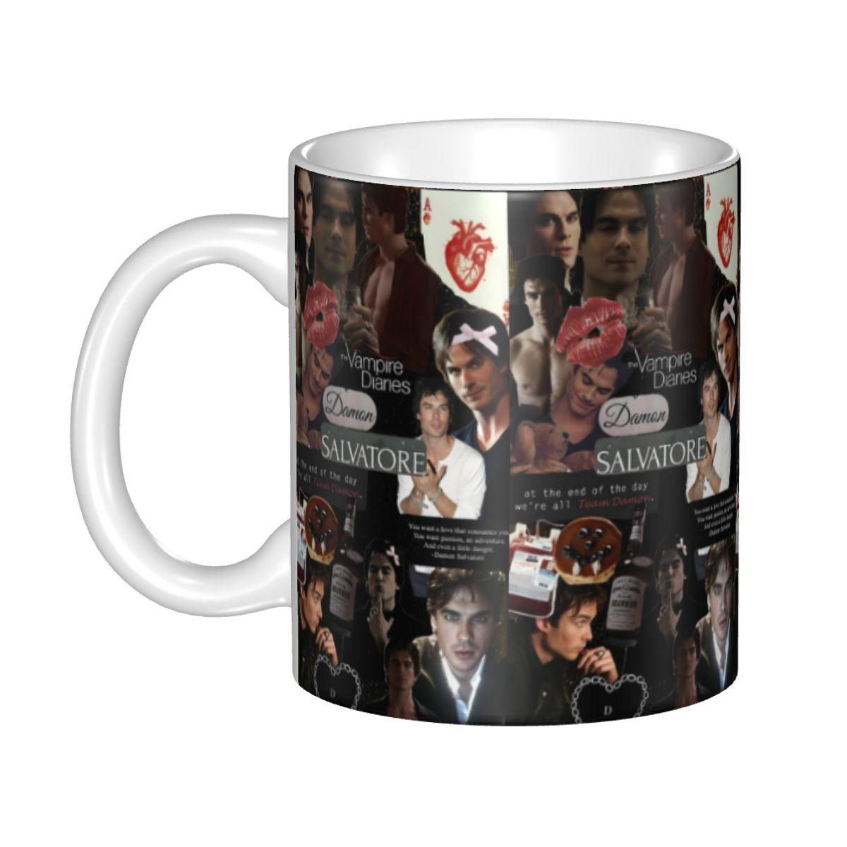 My Extreme Outdoor Activities Custom The Vampire Diaries Coffee Mugs Diy Damon Salvatore Ceramic Tea Milk Cup