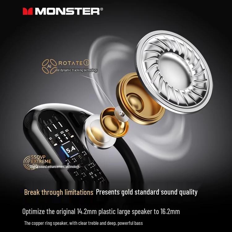 Monster AC320 Wireless Air Conduction Bluetooth Headphones