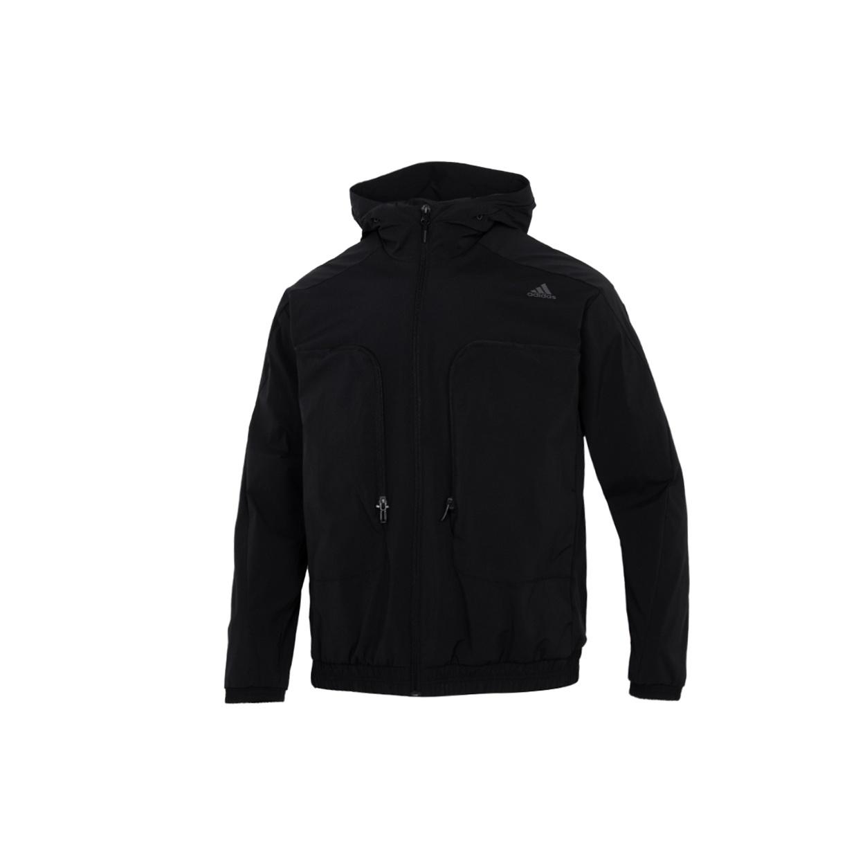 adidas Cargo Athleisure Casual Sports Hooded Jacket Black Men s H38399 M