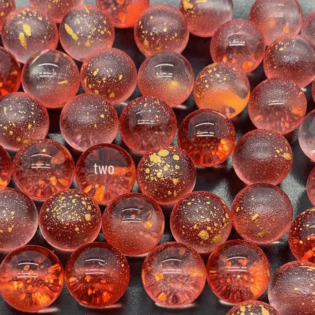 Imitation Etched Gold Sprinkled 12mm Glazed Glass Round Bead for Hairpin Accessories