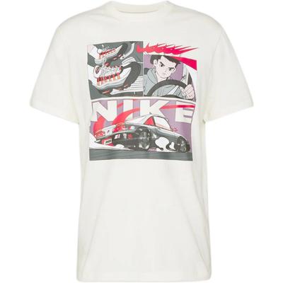 Nike Cartoon Buchstaben Print Rundhals Kurzarm T-Shirt Herren Tops Elfenbein FD1336-110