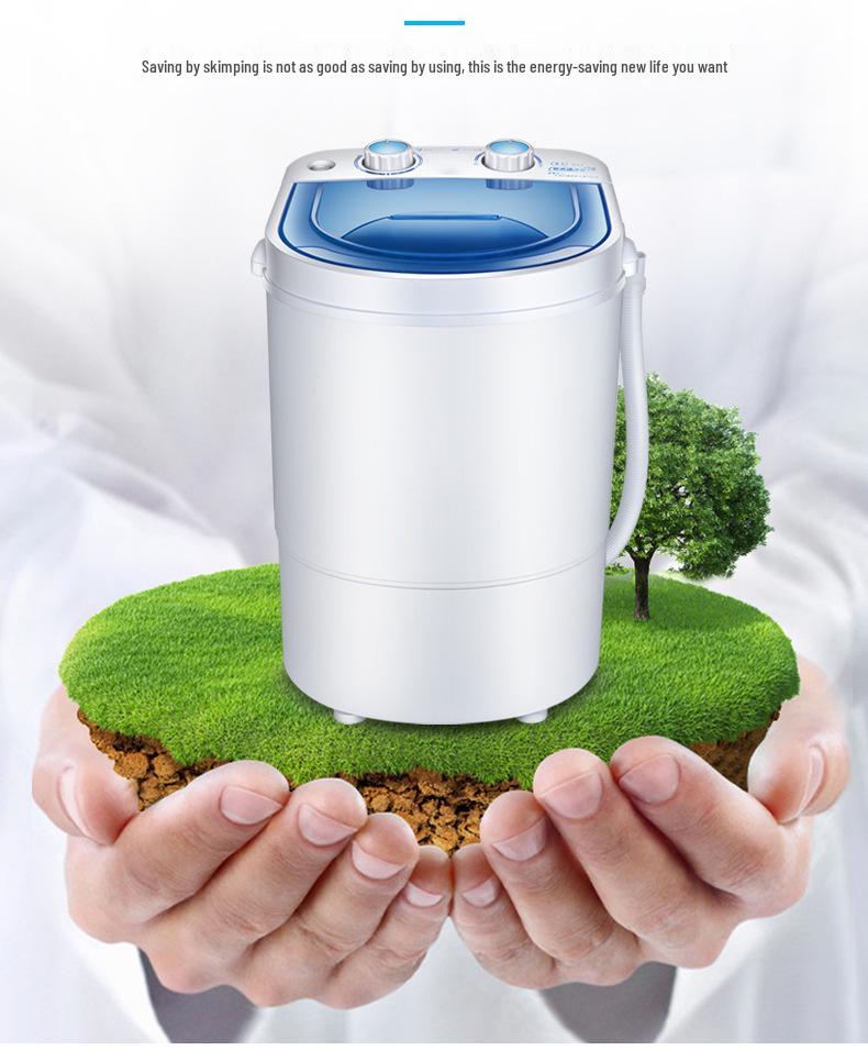 Compact Semi-Automatic Washing Machine with Spin-Dryer for Socks, Children's & Baby Clothes