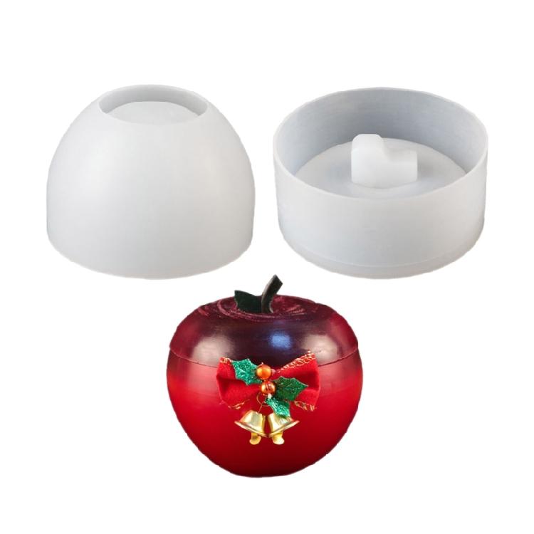 

Fruit Jar with Lid Silicone Mold Christmas Jewelry Storage Box Plaster Molds DIY 1