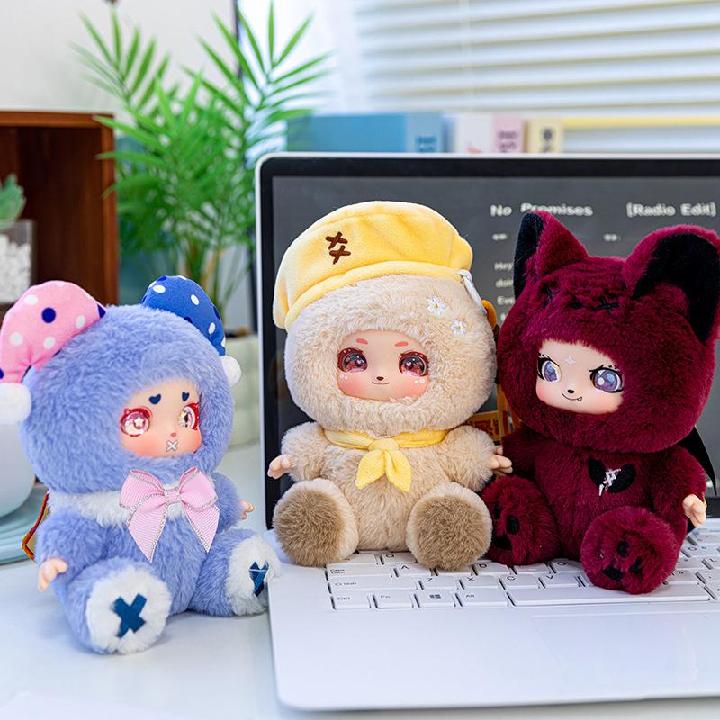 Cute Werewolf Plush Toy Silicone Ragdoll Anime Small Pendant Girl Student Backpack Pendant