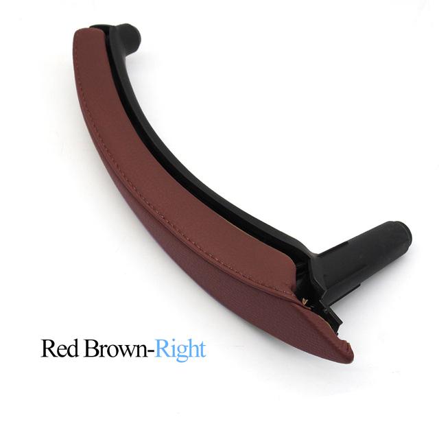 Upgraded Car Left Right Passenger Door Pull Handle with Leather Cover Trim Replacement For BMW X5 X6 E70 E71 E72 2007-2013