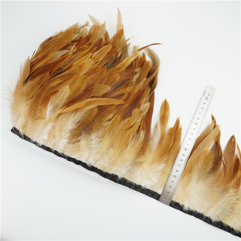 1meter/Lot Natural Pheasant Feather Trims Fringe Rooster Feathers Peacock Pluma Ribbons for Crafts  DIY Decor for Clothes Sewing