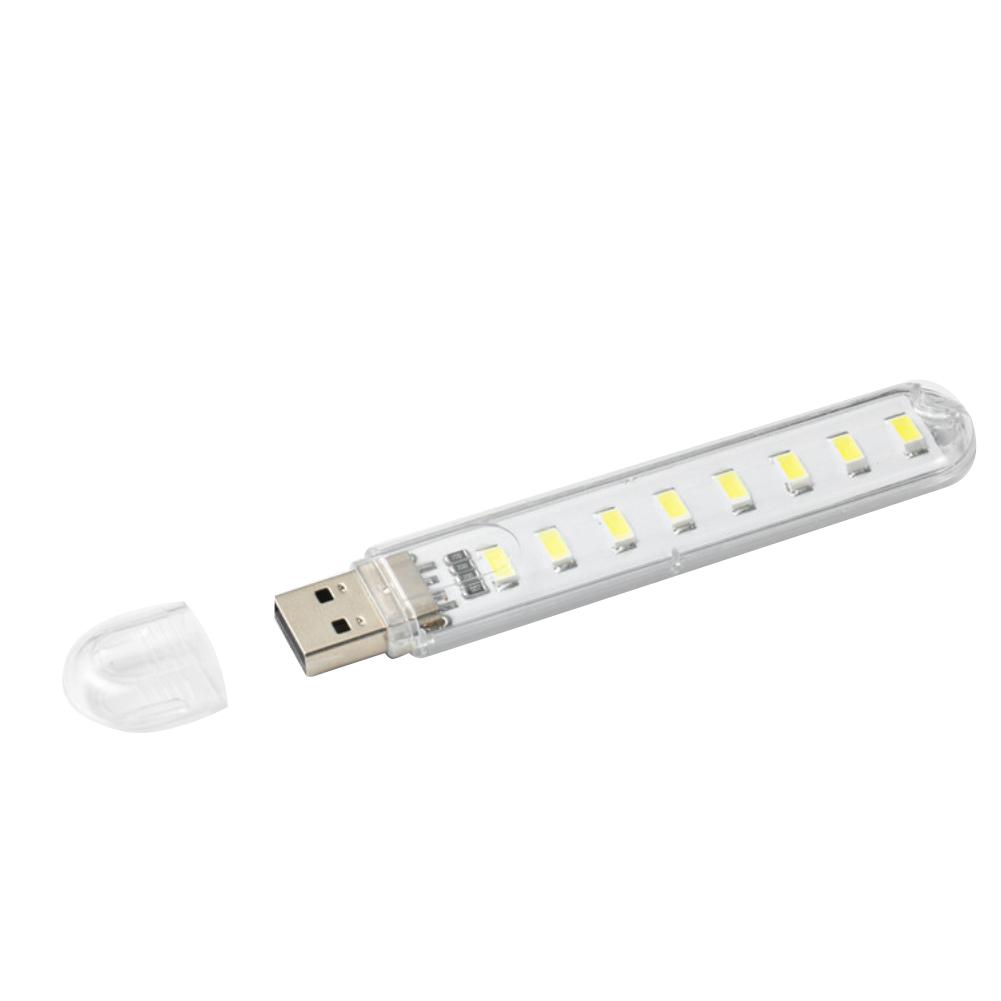 Mini 5V USB LED Book Night Light 8LEDs 4W Camping Lamp Reading Bulb For Laptop PC Computer Notebook Mobile Power Bank Charger