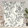 2 Stück schöne Blumen- und Blattdruck-Vorhänge, Stangentaschen-Vorhänge, 29*64 Zoll, Heimdekoration, Raumdekoration