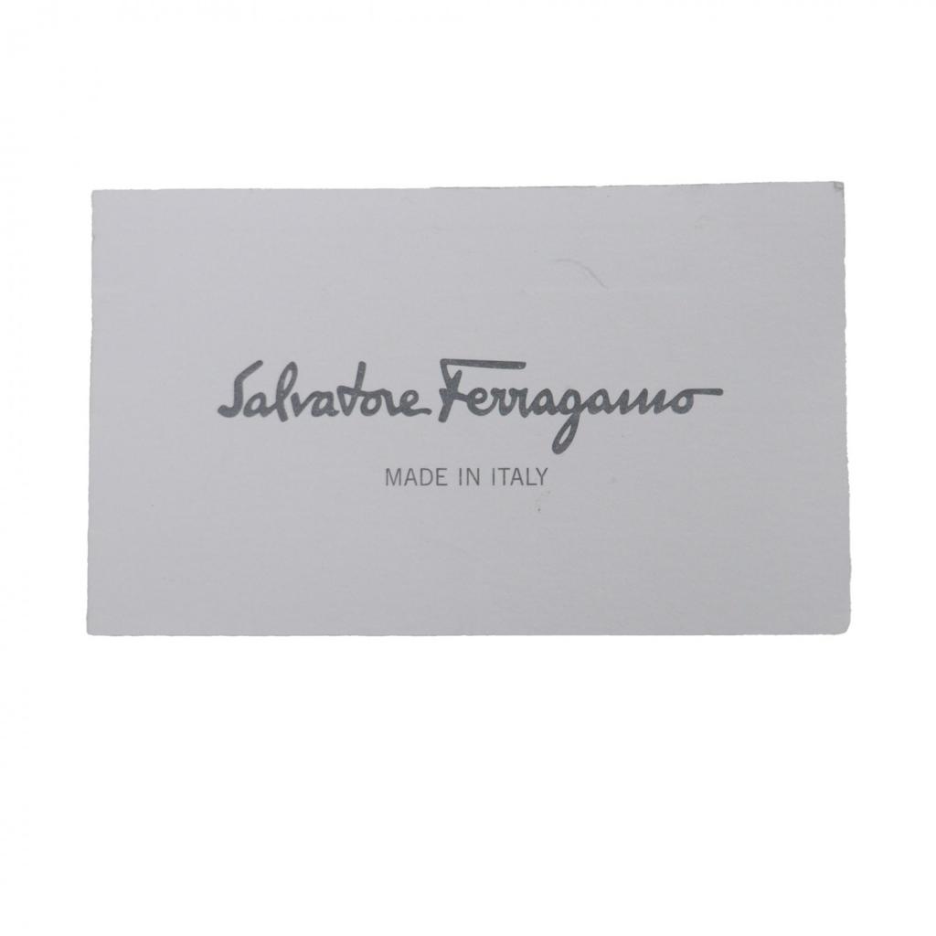 Excellent Salvatore Ferragamo Low Cut Sneakers Black Leather Mens 9 Used