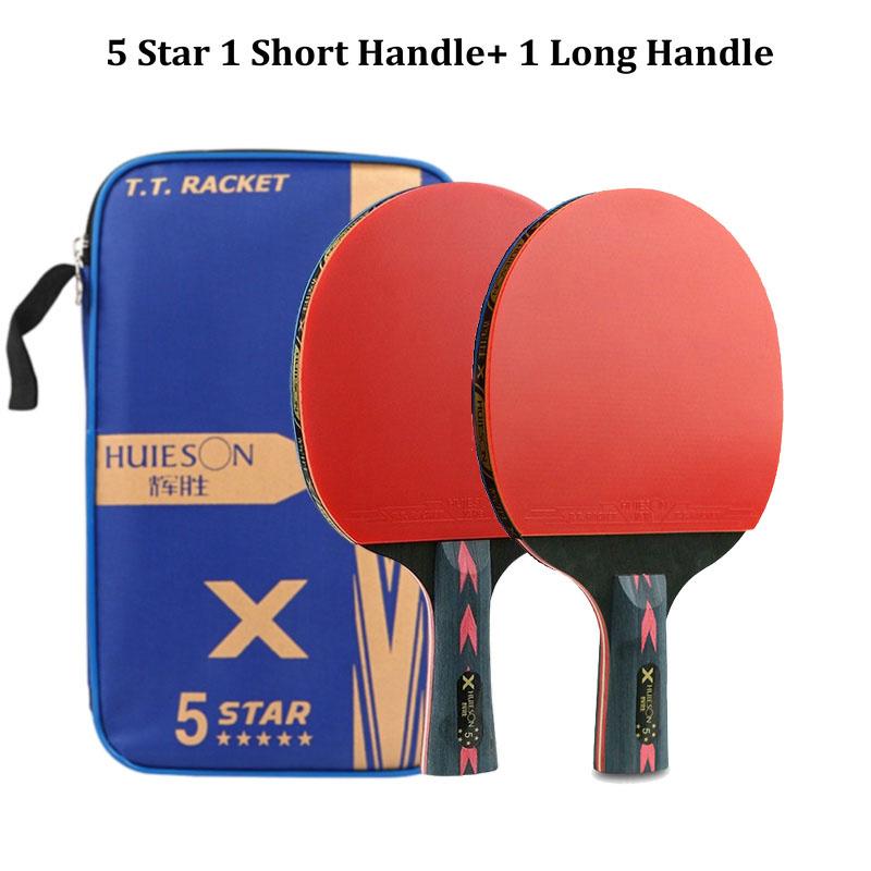 Huieson 5/6 hvězdná raketa na stolní tenis Karbonová útočná pingpongová raketa Pádlo s krycí taškou