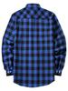 European Size Plaid Hooded Short-Sleeved Men's Cardigan Shirt with Double Pocket Flap