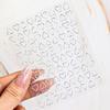 Hollow Love Nail Art Sticker Solid Color Simple Love Valentine'S Day Ladies Nail Decoration Sticker