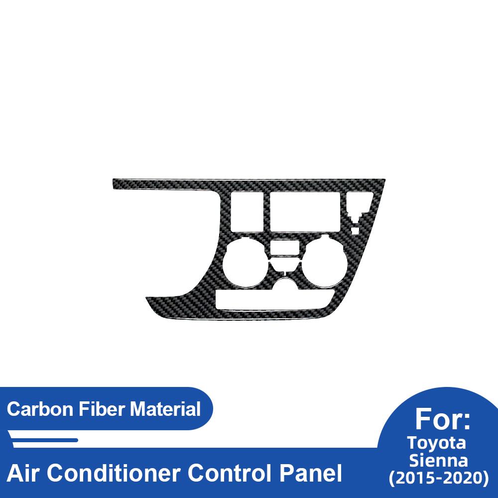 For Toyota Sienna 2015-2016-2017-2018-2020 Carbon Fiber Car Air Conditioner Control Panel Sticker Trim Film Accessories