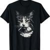 Funny Cool Cat Smoking Funny Meme Cigarette Cat Gang Vintage T-Shirt(1)