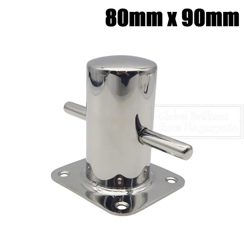 

Тяжелая литая одинарная швартовная кнехтовая бита из нержавеющей стали 316, одинарная швартовная бита, технология швартовки, аксессуары для морской фурнитуры 80x90 мм