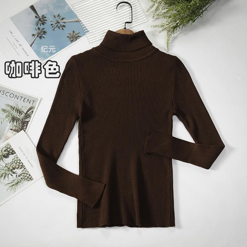 Dámské rolákové svetry Podzimní Zimní Topy Tenký Dámský Pulovr Pletený Svetr Jumper Měkký Teplý Pull