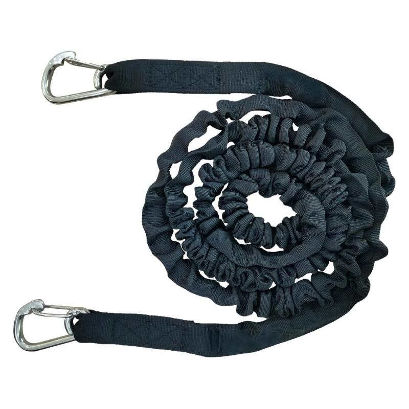 Boats Bungees Dock Line, Elastic Boats Bungees Mooring Line, Two Clip End and Protective Outer Sleeve for Water Sports Gear