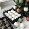 12Pcs Shimmering Christmas Ball Ornament 8cm Shatterproof Christmas Baubles Hanging Decorations for Tree Wreath Mantels