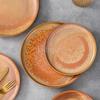 Yellow Ceramic round Vintage dinner Steak Plate Italian Pasta Dessert Salad Artistic Tableware dishes and plates dinner tray