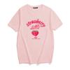 European, American English slogans Printed sexy exposed navel short T-shirt fashionable round neck slim slim top women's multi-picture