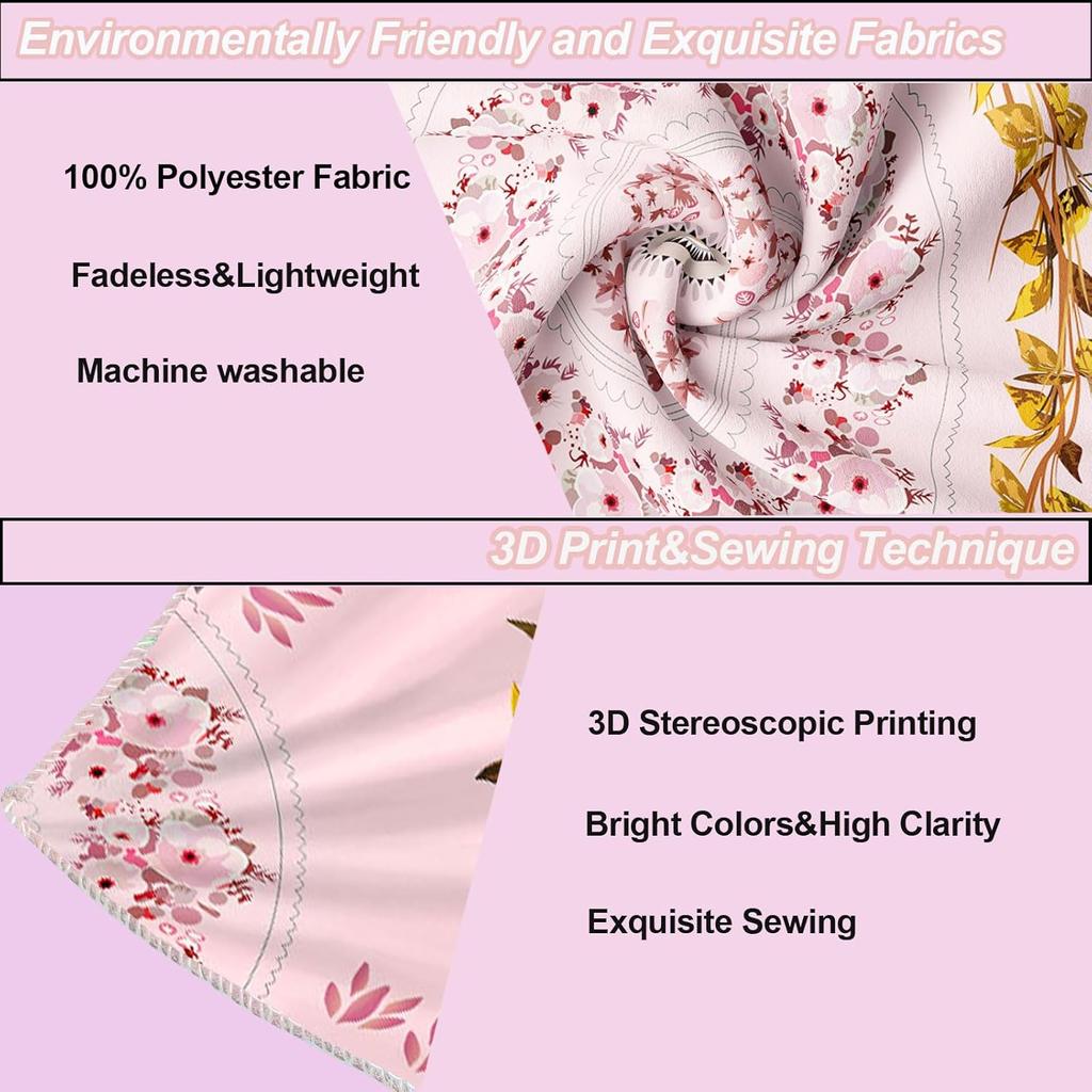 Floral Bohemian Tapestry for Bedroom & Living Room - Pink Mandala Wall Hanging - 38x28 inch