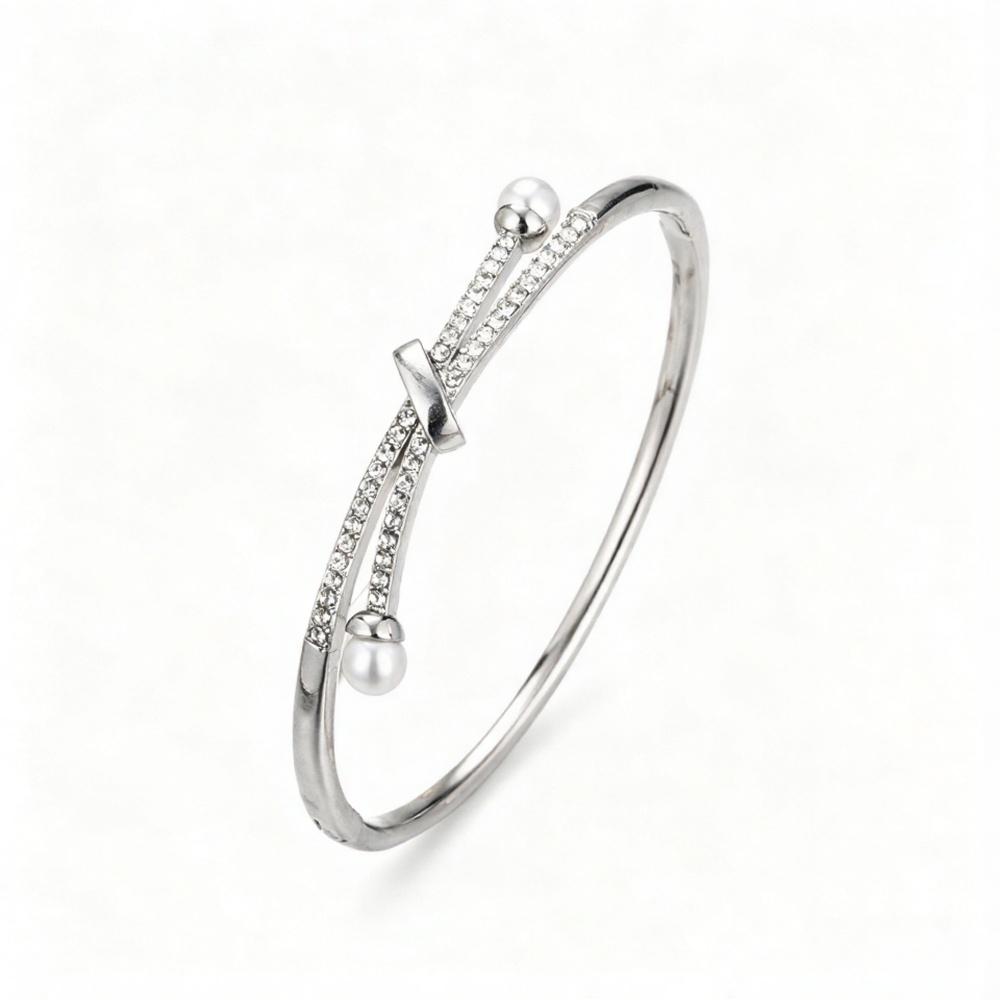 Alloy Bracelets Woman Bangle Zircon for Woman Golden Love Crystal Wedding Feminina Luxury Jewellery Gifts