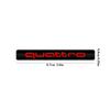 Car Styling Quattro Letter Logo Side Body Fender Trunk Sticker Decor For q2 A7 S1 B8 8P A3 A6 C7 Q7 Q5 Q3 Q2 Q1 Q2L A4 A5 A6L