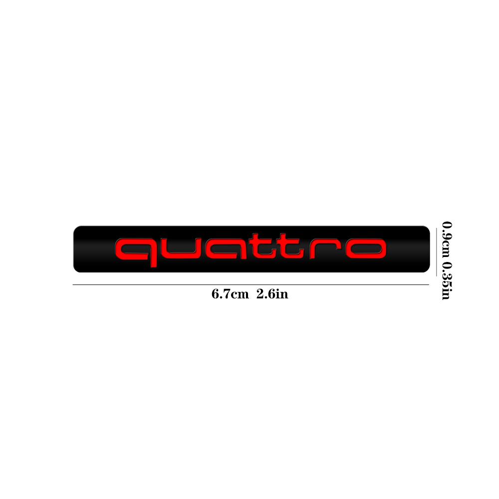 Car Styling Quattro Letter Logo Side Body Fender Trunk Sticker Decor For q2 A7 S1 B8 8P A3 A6 C7 Q7 Q5 Q3 Q2 Q1 Q2L A4 A5 A6L
