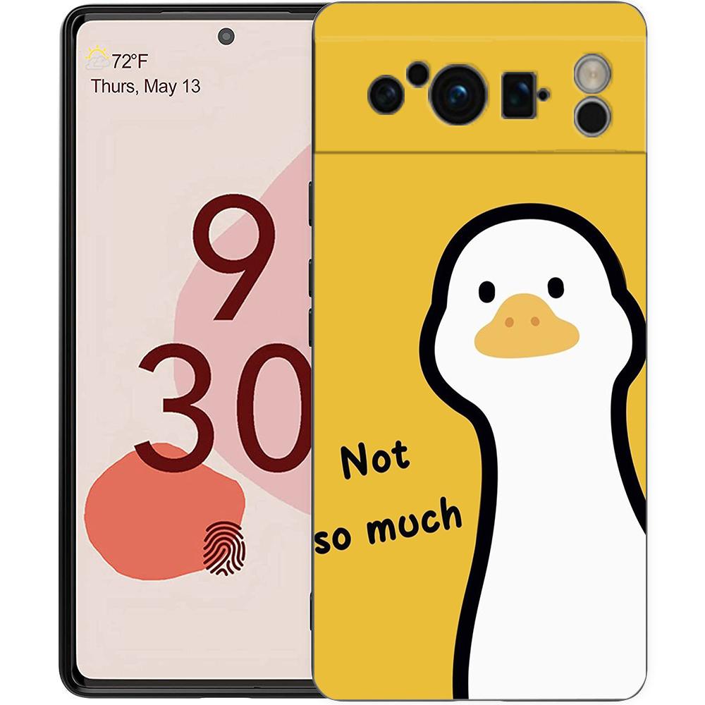 Phone Case For Google Pixel 8 A 7 6 Pro 6A 5G Black Soft Shockproof Back Cover Silicone TPU Shell Coque Cartoon Printed