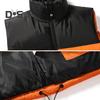 Men Cotton Waistcoat Stand Collar Sleeveless Patchwork Color Cotton Vest Coat with Pockets Elastic Drawstring Hem Zipper Placket Vest Outwear