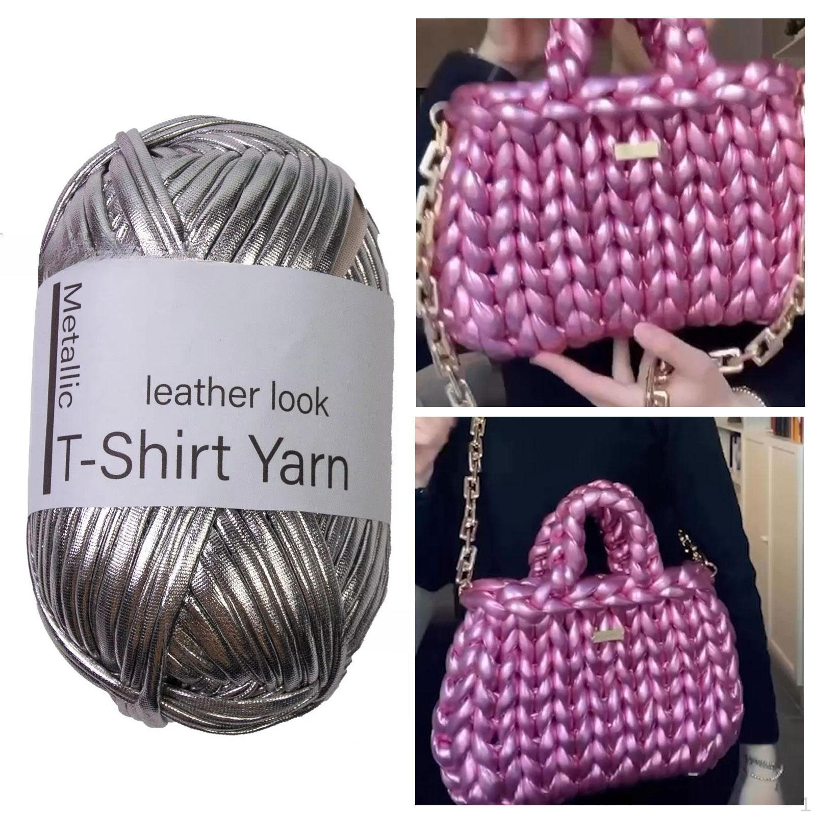 

Металізована футболка Пряжа Яскрава тканина 40M Тканина В язання для ковдри DIY Брелоки Silver Gray