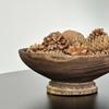 Wabi-sabi Handmade Wooden Fruit Bowl - Retro Log Style Ornament for Living Room, Guesthouse, or Hotel Decor and Storage.