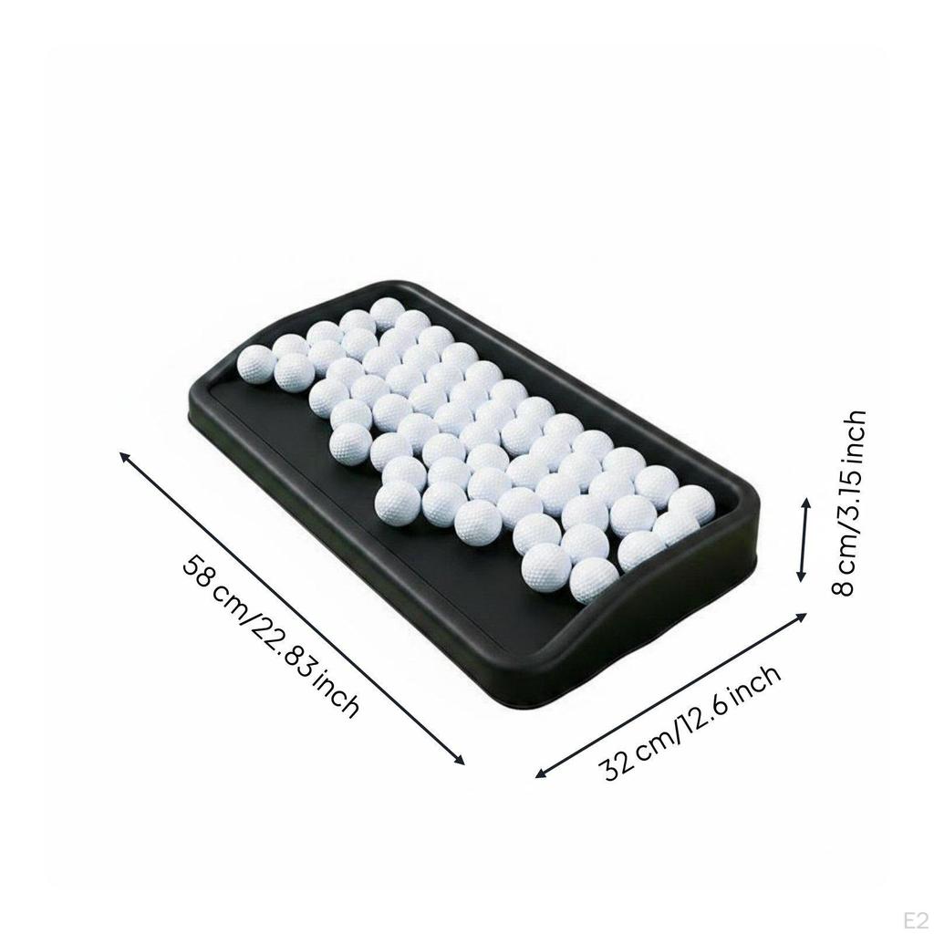 Golf Ball Tray Practice Tee Box PU Rubber Portable Sports Accessory for Driving Range,