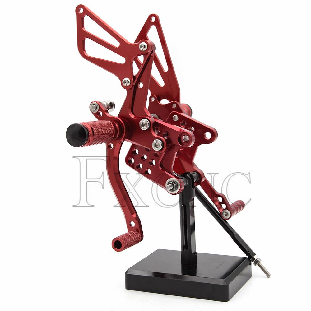 Aluminum Foot Peg Pedal Rearset Footrest Rear Set For Suzuki SV650 SV1000 SV650/S SV1000S SV 650 1000 S 1998-2014 GSXR1000 K1-K4