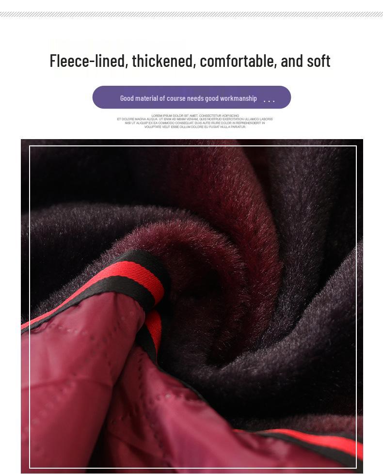 Chinese Style Winter Fur Collar Coat for Elderly Women - Thick Cotton Velvet Jacket