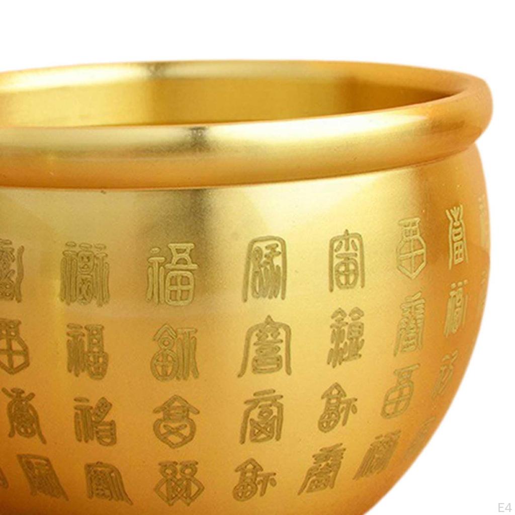 💰Kaufe Brass Feng Shui Bowl Bai Fu Chinese Traditional Statue Sculpture Rice Cylinder Cornucopia