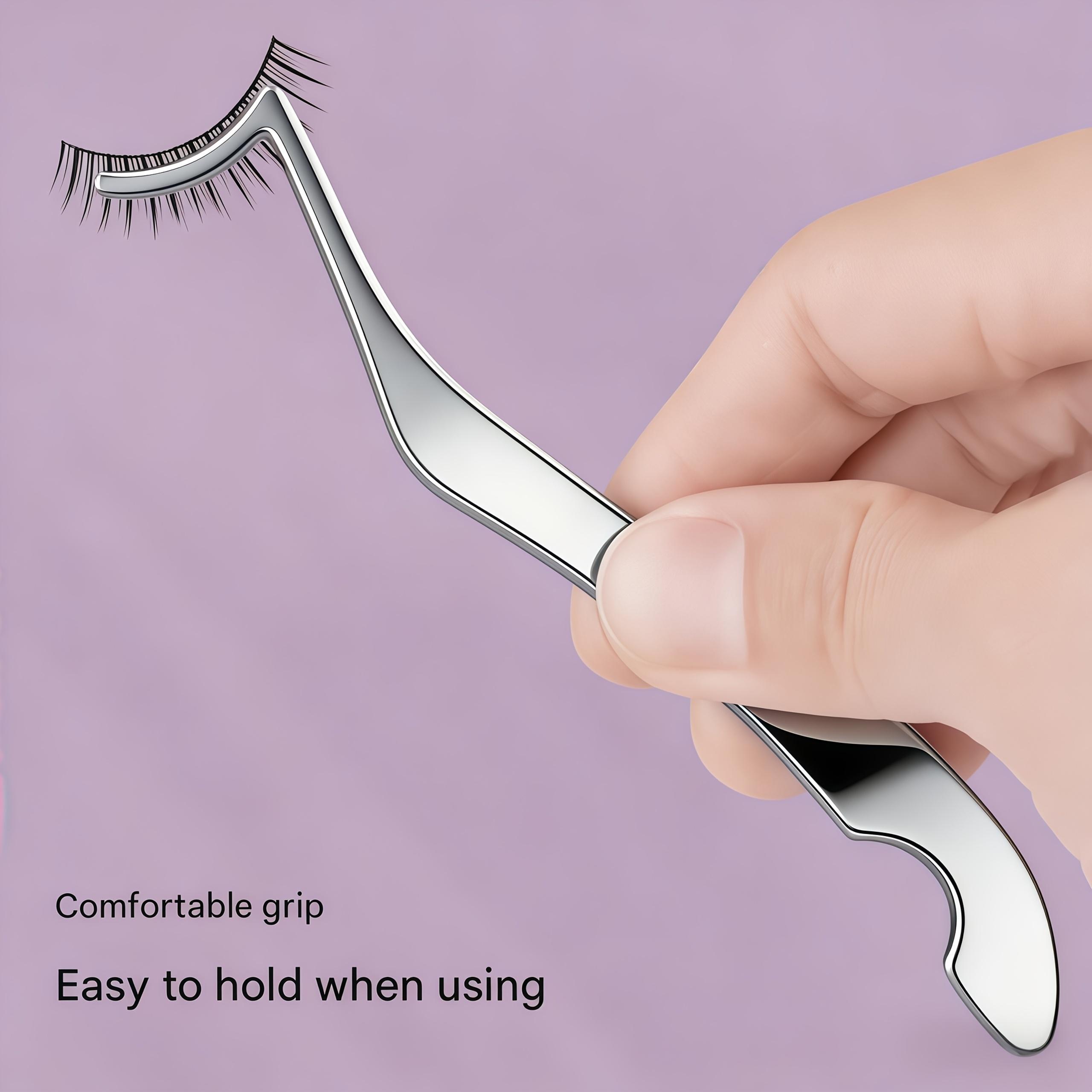 

Beginner-Friendly Eyelash Grafting Tweezers, Stainless Steel Seahorse Design, High-Precision & Portable белый