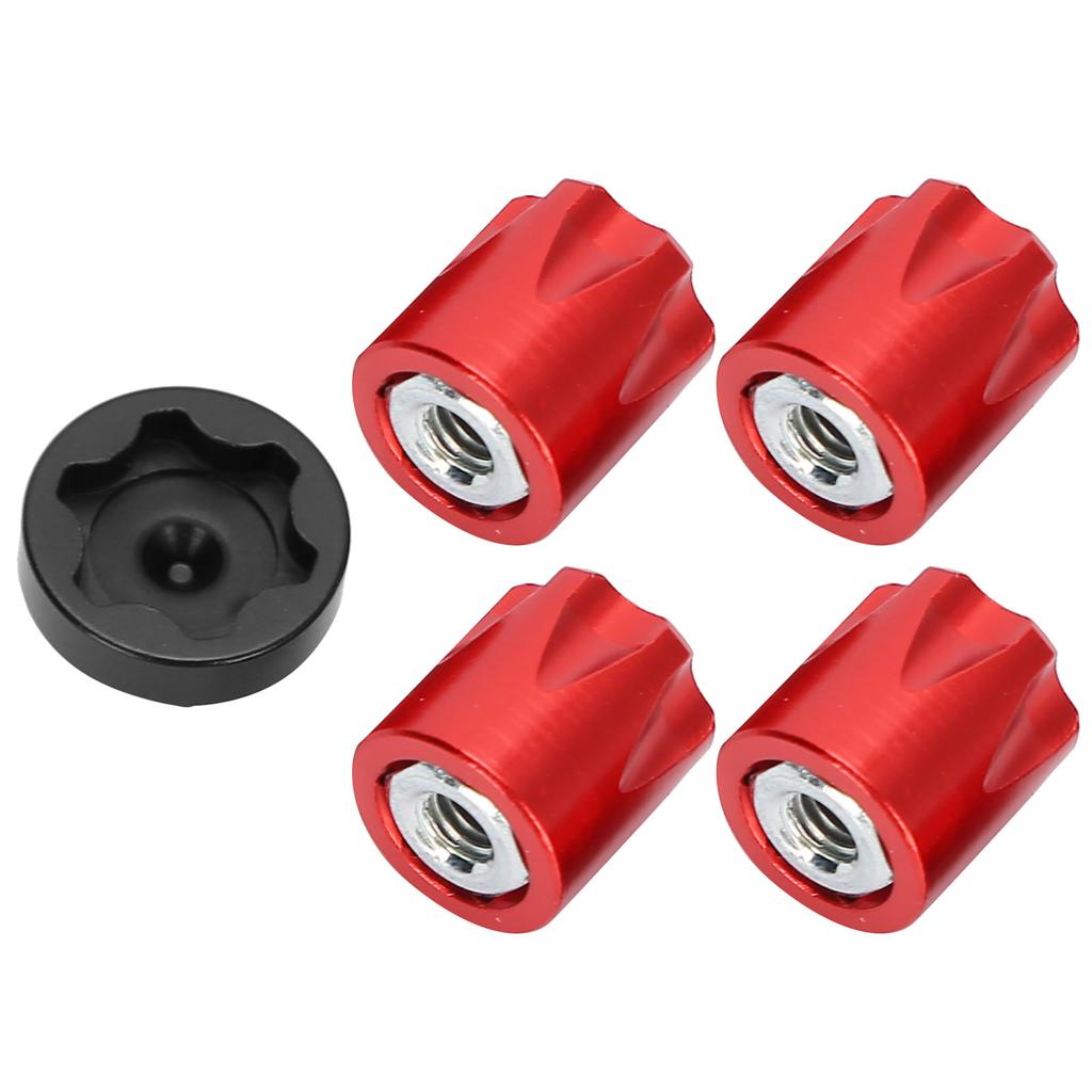 4pcs RC Car Wheel Center M4 Nut Fit for 4/SCX10 90046 D90 1/10 1/8 RC Car