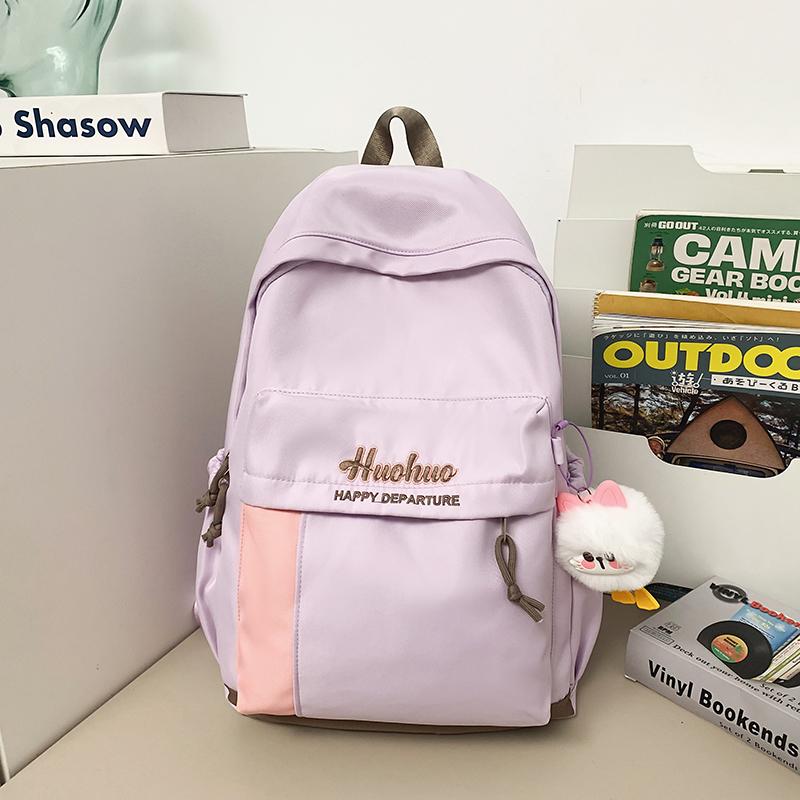 Школьный рюкзак с цветными блоками для учеников средней школы — фото 9