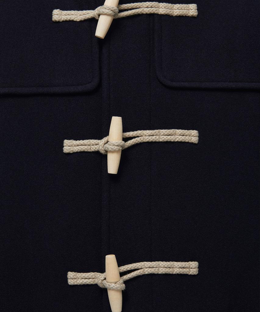 Musinsa Standard Wool Blend Oversized Duffle Coat [Navy]