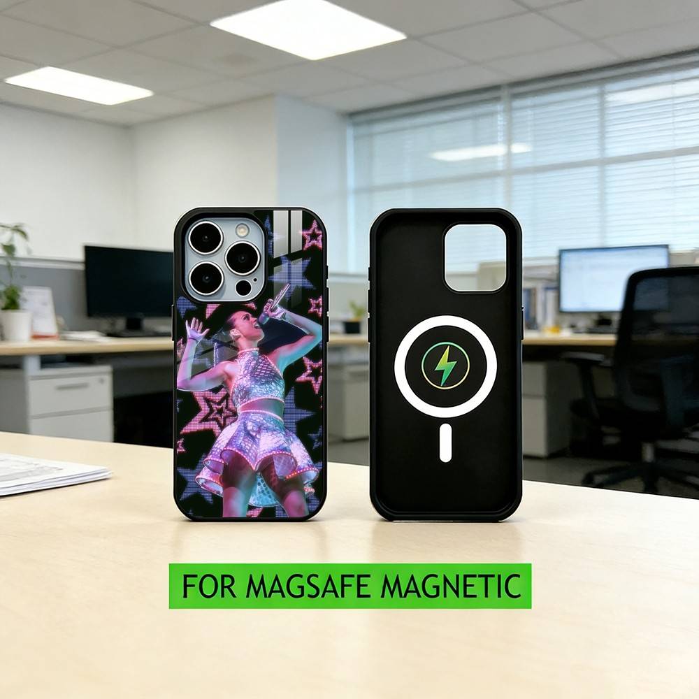 K-Katy Perry Singer Phone Case For iPhone17,16,15,14,13,12,11 Plus,Pro Magnetic with Magsafe Wireless Charging