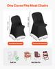 30 Pcs Black Chair Covers, Polyester Spandex Chair Cover, Stretch Slipcovers for Wedding Party Dining Banquet Flat-Front Chair Covers, Fits Chair