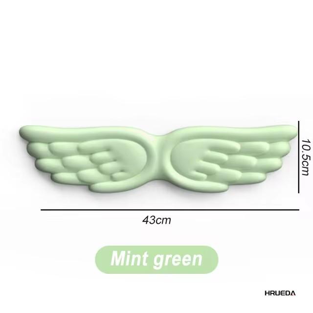Keyboard Mouse Wrist Rest Angel Wing Memory Foam Mouse Pad Set Wrist Support Ergonomic Non-Slip for Computer Laptop Easy Typing
