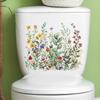 Waterproof Butterfly Flower Toilet Stickers Bathroom Wall Decoration Toilet Cover Sticker