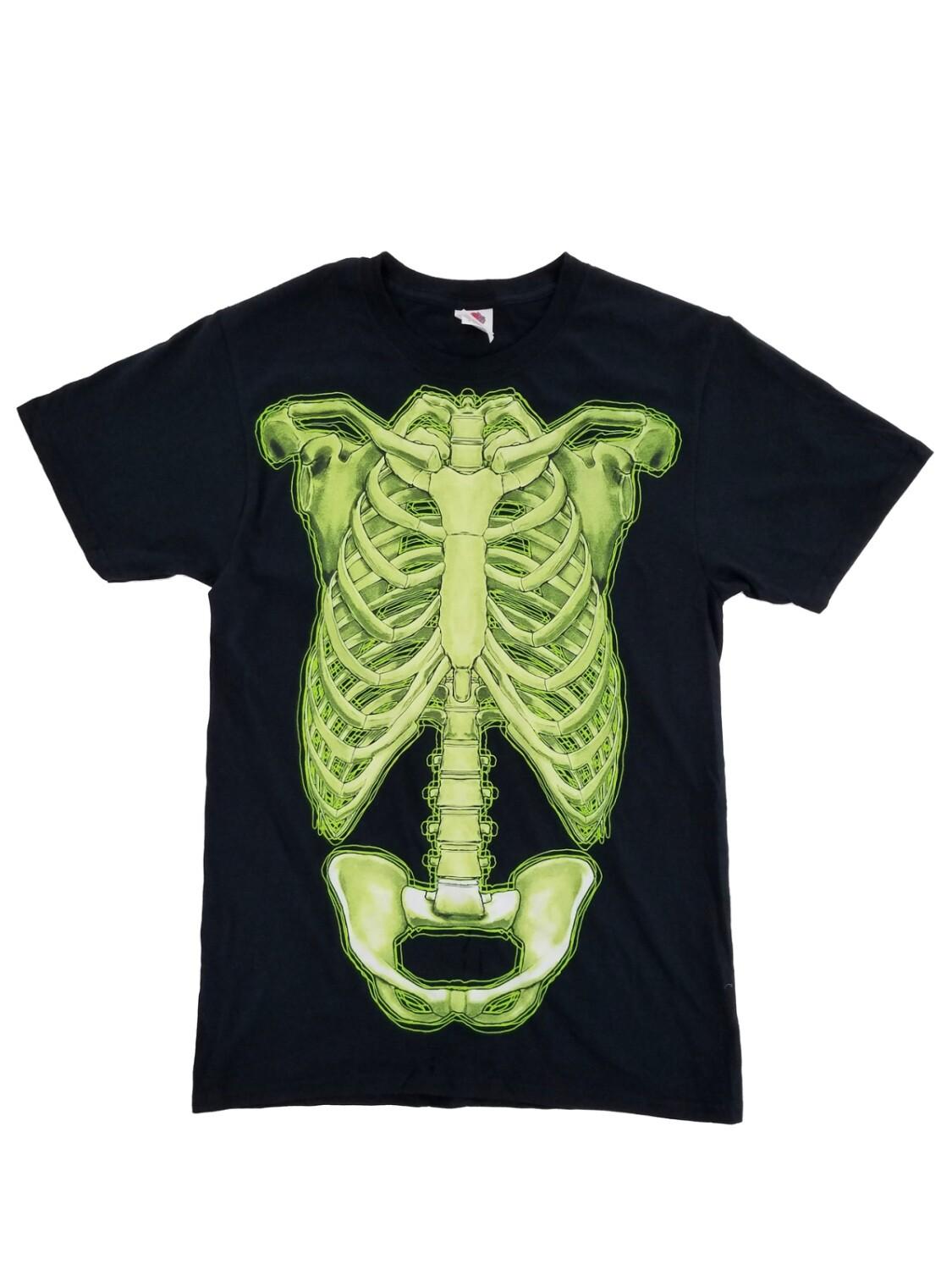 Mens Black Skeleton Costume Graphic Halloween T-Shirt S разноцветный