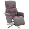 VidaXL Reclining Massage Armchair with Footrest Taupe Fabric 356674