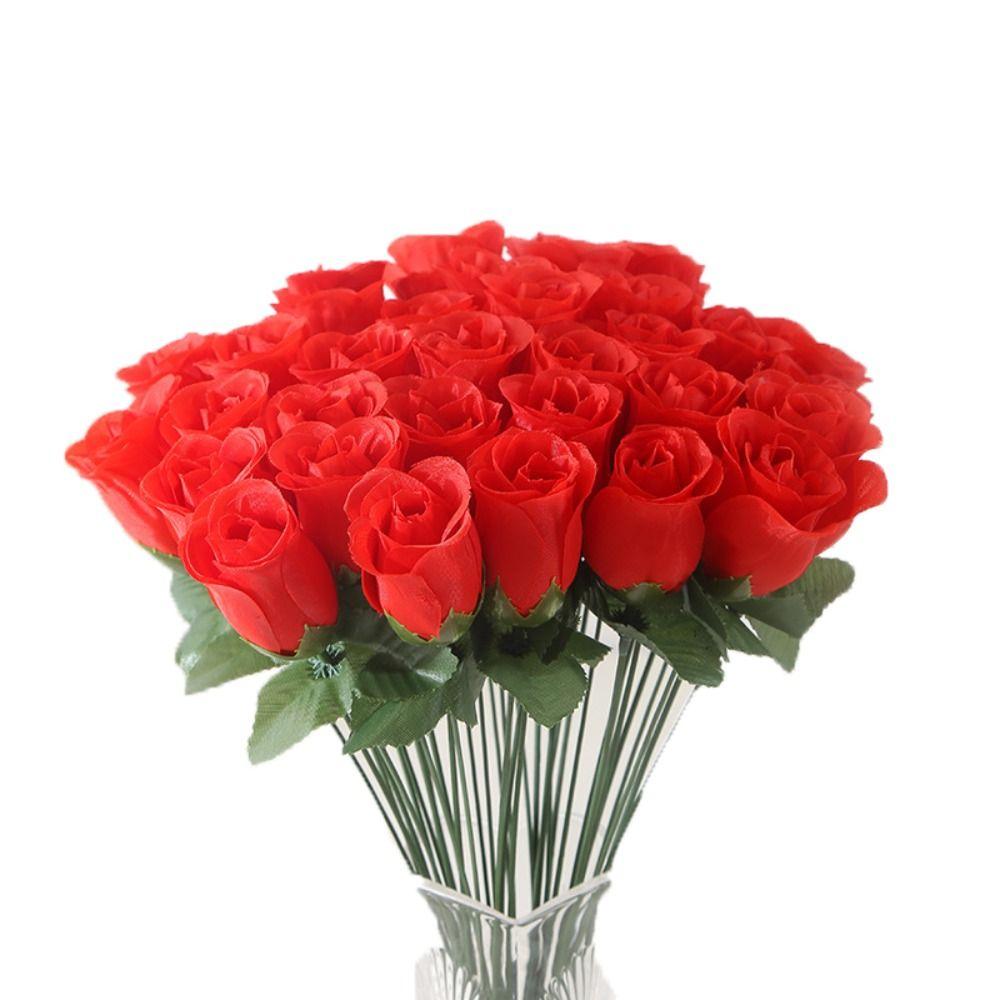 10Pcs Landscape Artificial Rose Flower Wedding Wreath Simulated Flowers Rose Wreath Home Decor